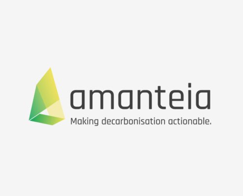 Logo der Marke amanteia – Software zur Dekarbonisierung von Gebäudeportfolios