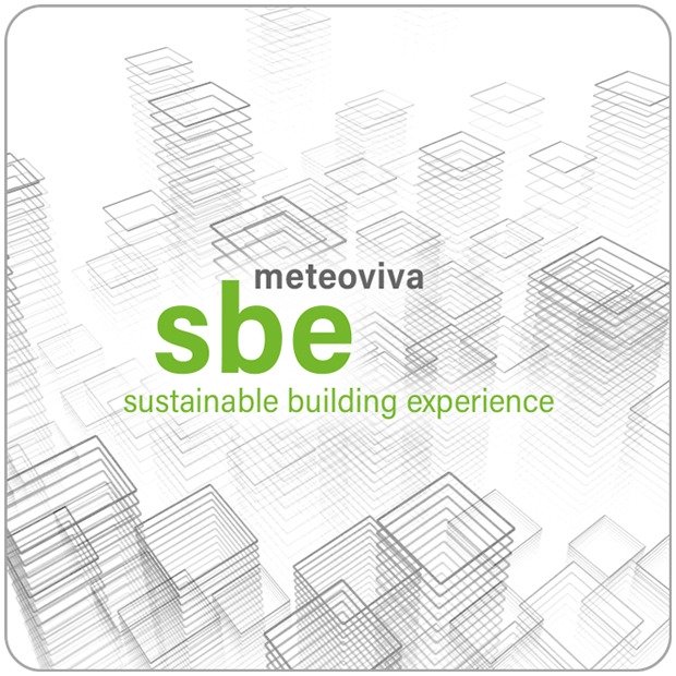 Logo meteoviva sbe – sustainable building experience – visualisiert CO2_Einsparungen